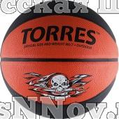 Мяч баск. любит. "TORRES Game Over" арт.B00117, р.7, износостойкая резина, нейлоновый корд, бутило