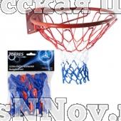 Сетка баскетбольная "TORRES" арт.SS11055, нить 4 мм полипропилен, бело-сине-кр, дл. 0,55 м, вес 50 