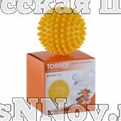 Мяч массажный "TORRES", арт.AL100607, диам. 7 см, ПВХ с выступами выс. 1 см, желтый